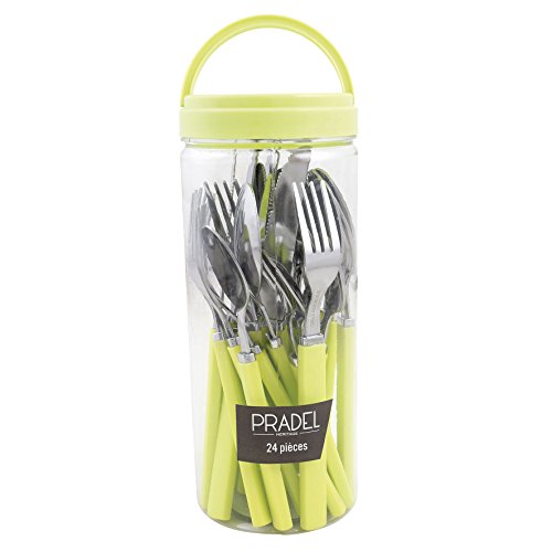 Pradel Heritage 518156 Besteckset 24-teilig Edelstahl/Kunststoff grün Anis 9,5 x 23,5 x 9,5 cm - 2