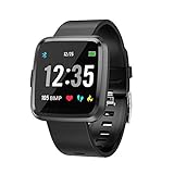 【Pantalla a color y a prueba de agua】 IP67 a prueba de agua, Pantalla a todo color IPS TFT de 1.3 pulgadas, todos los datos se pueden visualizar perfectamente en la pantalla a color. La pulsera de actividad inteligente es muy fácil de tocar y operar