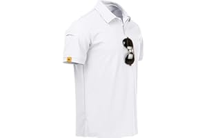 JACKETOWN Men Polo Shirt Short Sleeve Breathable Tennis Shirt Summer Tshirts Men Button Front Polo Shirts Casual Sport Shirt Basic Regular-Fit Golf