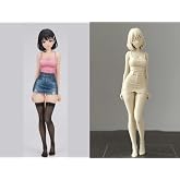 Anime Girl Figure - Detaylı Tasarım Estetik Anime Kız Fig&uuml;r&uuml; - Koleksiyonluk Biblo, Oyuncu Masası Aksesuarı ve boyanabilir bi