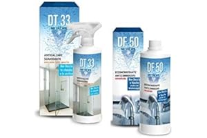 Metacril Detergente e Disincrostante ANTIGOCCIA per Box Doccia + Super DISINCROSTANTE anticorrosivo concentrato: DT33 500ml + DF50 500ml