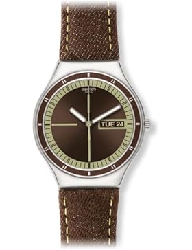 Swatch Herren Armbanduhren COTTON TARGET Analog Quarz Textil YGS761