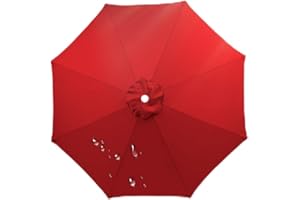 HonunGron Auvent De Remplacement pour Parasol 3.5m/3.0m/2.8m/2.7m/2.5m/2.3m/2m 6/8 Baleines, Toile De Parasol Déporté Remplacement Pour Cour, Jardin, Plage, Protection UV