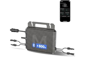 Marstek Mikrowechselrichter 800W – 230V AC, 16-60V DC Eingang, Solar-Wechselrichter mit WiFi für Balkonkraftwerk, IP67, App-Steuerung, für Photovoltaik-Module
