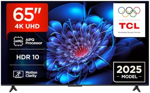 TCL 65P6K TV LED Direct da 65", TV HDR 4K, Smart TV con tecnologia Google TV (Dolby Audio, Motion Clarity, compatibile con Google Assistant e Alexa)