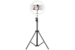 KSIX SMART YOUR TECH KSIX Aro de Luz Trípode 1,60M Regulable. Anillo de Luz Led para Móvil, 3 Temperaturas de Luz y 10 Intensidades de Brillo. Ring Light para TIK Tok, Fotografía, Selfie.