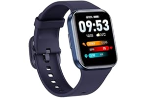 WalkerFit Smartwatch für Damen Herren, 1,7" Touchscreen Fitnessuhr, Herzfrequenz/Schlaf/Blutsauerstoff Monitor Fitness Smart Watch, wasserdichte Schrittzähler Kompatibel mit Android/iOS, Blau