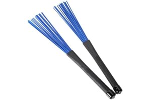 rosenice Schlagzeug Schlagzeugbesen Jazzbesen Drum Besen für Jazz-Rock, ein Pair(Blue)