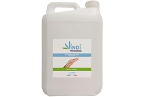 Vindi Désinfectant gel hydroalcoolique - Bidon de 5L - Fabrication Française -76% d'alcool - Virucide
