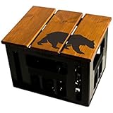 Geschenkidee Bierkastensitz Sitzauflage Hocker mit Motiv Bär