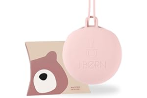 J. BØRN J.Børn Silikon-Schnulleretui | Schnullerhalter für 3 Schnuller | Leicht zu reinigender Schnullerhalter | Schnulleraufbewahrungsbehälter | Tragbare Baby-Schnullertasche für Reisen (Blüte)