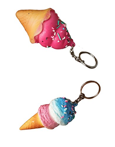 GeekGoodies Ice Cone Single + Ice Cone Key Double Keyring Keychain Combo