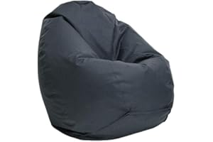 ‎BRUNI Bruni Kinder-Sitzsack Classico S in Grau – Sitzsack mit Innensack für Kinder, Abnehmbarer Bezug, lebensmittelechte EPS-Perlen als Bean-Bag-Füllung, aus Deutschland