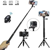 Selfie Stick, JPARR Selfiestick Stativ 3 in 1 Erweiterbar Selfie-Stange mit Bluetooth-Fernauslöse 360° Rotation Handyhalter für Gopro / DSLR / iPhone / Samsung / Huawei IOS und Android