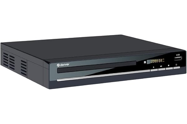 Denver DVH-7787 Lecteur DVD compact, multi-régions/toutes régions, mise à l'échelle Full HD 1080p, HDMI, connexions péritel et vidéo composite, port USB et télécommande