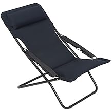 Lafuma LFM24596135 Transat Bain de Soleil - Position Réglable - Structure en Acier HLE - Air Comfort - Transabed - Acier