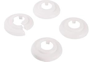 SANITOP-WINGENROTH Rosace | 12 mm ou 1/8" | Diamètre extérieur 40 mm | Lot de 4 | Rosace Blanc, 19220 0