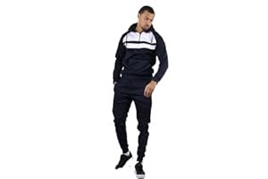 AARHON Mens Boys SPATTED/STRIPE/BANDAGE TAPE/TRICOT ZIP/SPLICED PANEL/WHITE TAPE FUNNEL/CONTRAST STRIPE TRACKSUIT
