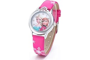 Maxpro France Armbanduhr für Mädchen Die Eiskönigin ELSA und Anna Frozen – Rosa Fuchsia mit Zifferblatt ELSA und Anna Die Eiskönigin für Mädchen, Rosa, Armband, Rosa, Riemen