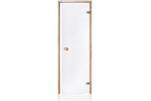 Desineo Sauna Door Safety Glass 8 mm Pine Frame 70 x 190 Transparent