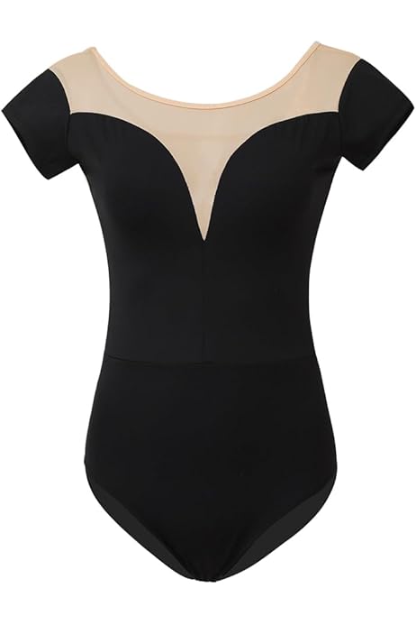 Body Danza Classica ROYAL SMEELA | Manica Corta Con Reggiseno Incorporato | Taglie S-XXL | Per Ballo E Ginnastica - Foto 6