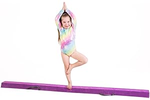 TINY TUMBLERS Gymnastics Beam For Kids - Amazing Balance Equipment For Children at Home - Faux Suede, High Density EVA Foam - Sizes 210cm/240cm/270cm - Flash Cards, Carry Straps, Carry Case and Multiple Colours!