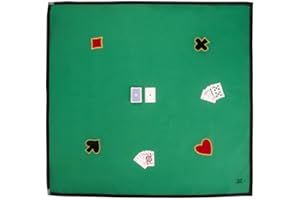 Engelhart - 390852 - Tapete de Juego Cuadrado Verde Premium - 150 cm x 150 cm en Algodón con 4 Aplicaciones - Lavable a 30°C