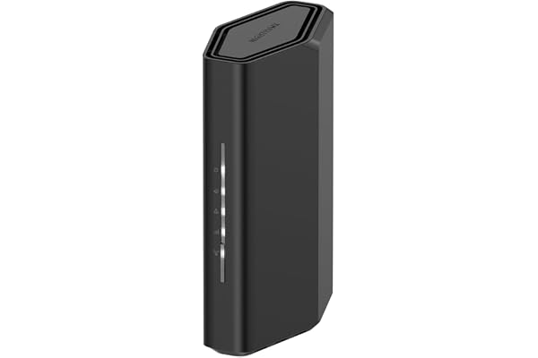 NETGEAR Nighthawk WiFi 7 Router RS100, Upp till 135 m², 3,6 Gbit/s | Trådlös router, Tillförlitlig prestanda, Enkel installation, 50 enheter, 1× 2, + 4× Gigabit Ports, Dual Band, BE3600