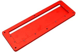 Namvo Placa de garganta para sierra circular eléctrica, ajustable, de aluminio, accesorio para sierra de mesa, color rojo