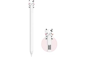 NIUTRENDZ Coque en Silicone Vache Mignon pour Apple Pencil USB-C - Housse de Protection Skin Accessoires [Blanc]