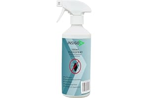INSIGO Anti-Floh-Spray 500ml | Hochwirksame Flohbekämpfung | Mittel gegen Flöhe auf Wasserbasis | Floh-Abwehr gegen Larven & Eier | Fleckenfreies Floh-Mittel mit Langzeitwirkung