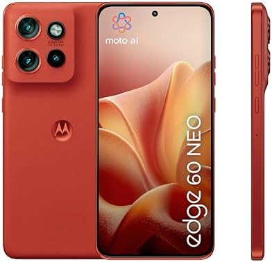 Motorola edge 60 neo con Moto AI (8/256GB, Tripla camera 50MP+13MP+10MP, selfie 32MP, Display 6.36" Super HD 120Hz, MediaTek Dimensity 7400, 5000mAh, TurboPower 68W, Android 15), PANTONE Poinciana