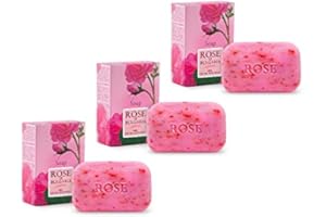 Biofresh Rose of Bulgaria - Sapone alla rosa con acqua di rosa naturale, 100 g x 3