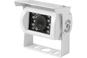 LEOVIN Comprare Web - Telecamera retromarcia per auto e camper 18 led infrarossi visione notturna a colori con staffa camera assistenza parcheggio (BIANCO)