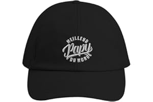 Lalasol Casquettes De Baseball Meilleur Papy du Monde Cadeau pour Papi Homme Fête des Grand-Pères Noël Ou Anniversaire - 100% Cotton Biologique