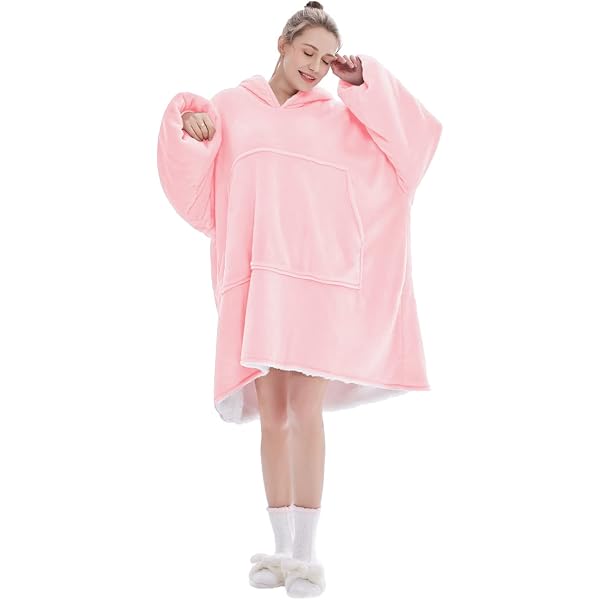 Felpa Con Cappuccio Oversize per Donne, Elegante Coperta per TV Morbida