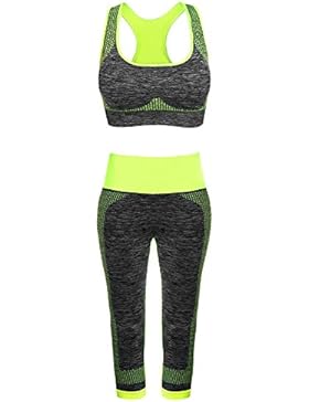 Fitibest Sport Adatta ad Alta Impatto Sport Reggiseno Yoga Pantaloni Outfit Palestra Respirabile Reggiseno e Leggings...