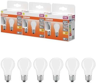 OSRAM Lampada LED Star mini a forma di sfera P40 a filamento, 2700 K bianco caldo, 3,4 W, E27, satinata, 470 lm, 15.000 h, per apparecchi da tavolo e a sospensione, antiabbagliamento,3-Pack