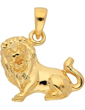 Gold 14 k ( 585 ) Sternzeichen Anhänger - Löwe - B. 14,5 mm - H. 10,9 mm