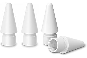 Kenkor Stylus Pen Tip Compatible with Apple Pencil Tips 1st & 2nd Generation, 0.72mm Fine Ponit Precise iPencil Nib for iPad Pencil, Screen Protector Supported (White)