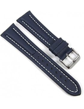 Arizona Sport Ersatzband Uhrenarmband Kalbsleder Blau 20601S, Stegbreite:24mm