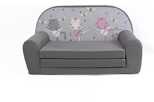 ‎FORTISLINE FORTISLINE – Kindersofa MINI ausklappbar 40x78x45cm - Kindersofa für Kinder 2in1 - Kindercouch ausklappbar - Schlafcouch aus Schaumstoff - Abnehmbarer Bezug - Viele Motive