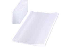 LdawyDE Protège-Cahier A4 Transparent PVC - Bonne Flexibilité, Largeur Réglable, Imperméable, Résistant à l'Usure pour École et Bureau (10 Pièces)