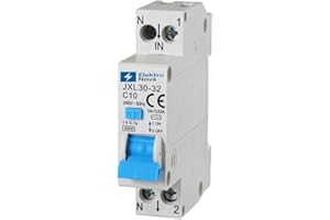 ELEKTRONOVA Interruttore Magnetotermico differenziale 1P+N 10A 4.5kA 30mA – 1 Moduli DIN – 220V