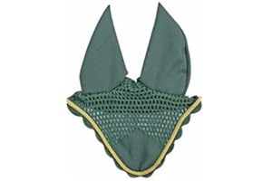 Fliegenhaube HKM grün/gold Vollblut