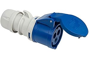 Kopp 182400003 Caravane Femelle 3 Broches, 16 a, 230 v (Bleu)