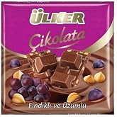 &Uuml;LKER Kare &Uuml;z&uuml;ml&uuml; Fındıklı S&uuml;tl&uuml; &Ccedil;ikolata, 60 Gr