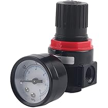 Riduttore Di Pressione Aria Compressa 1/4" Con Manometro - Regolabile Fino A 120 PSI, Con Separatore Acqua - Foto 4