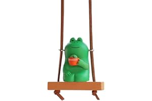 HYMUUNI Swinging Duck Car Hanging Ornament Flying Duck Car Interior Hanging Accessories Hanging Flying Duck Hanging Ornament Car Rear View Pendant for Car Mirror Auto Interior Decoration Accessories (Frog)