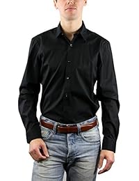 CR7 CRISTIANO RONALDO Hemd CR7 Shirt Classic fit - Camiseta/Camisa deportivas para hombre, color Negro, talla XS